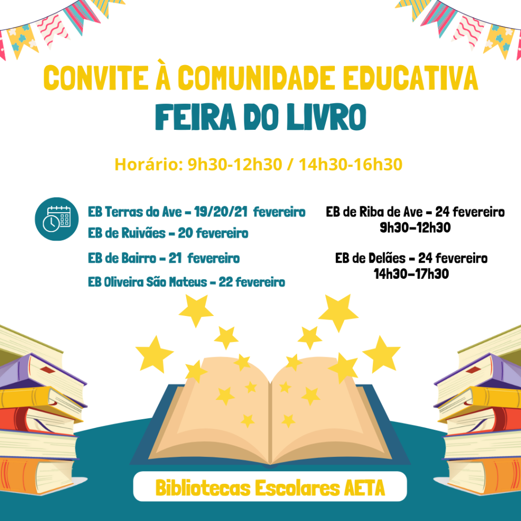 CONVITE para a FEIRA do LIVRO nas BE do AETA