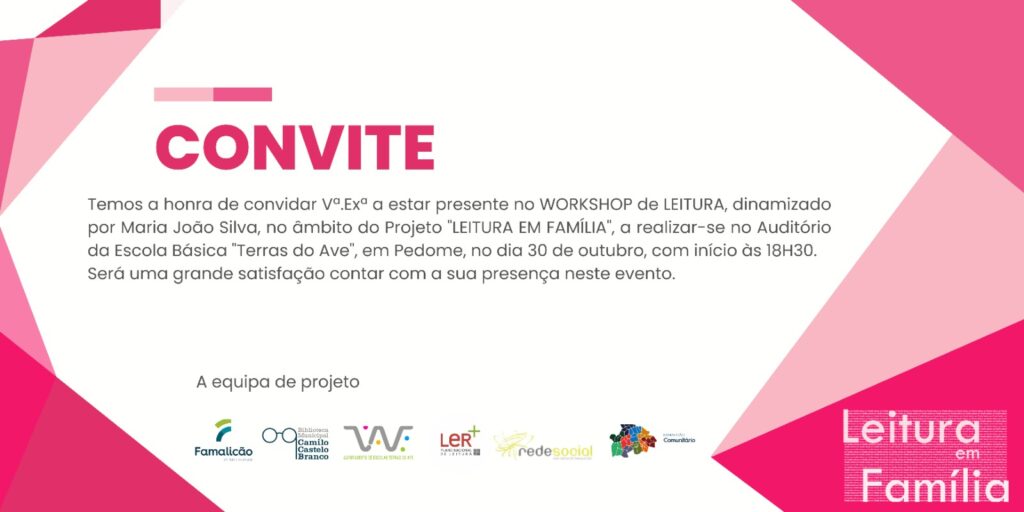 CONVITE –   Workshop de Leitura  | NOVA DATA