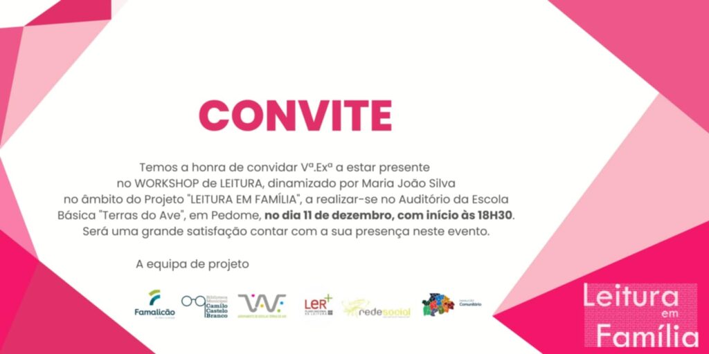 CONVITE – projeto Leitura em Família