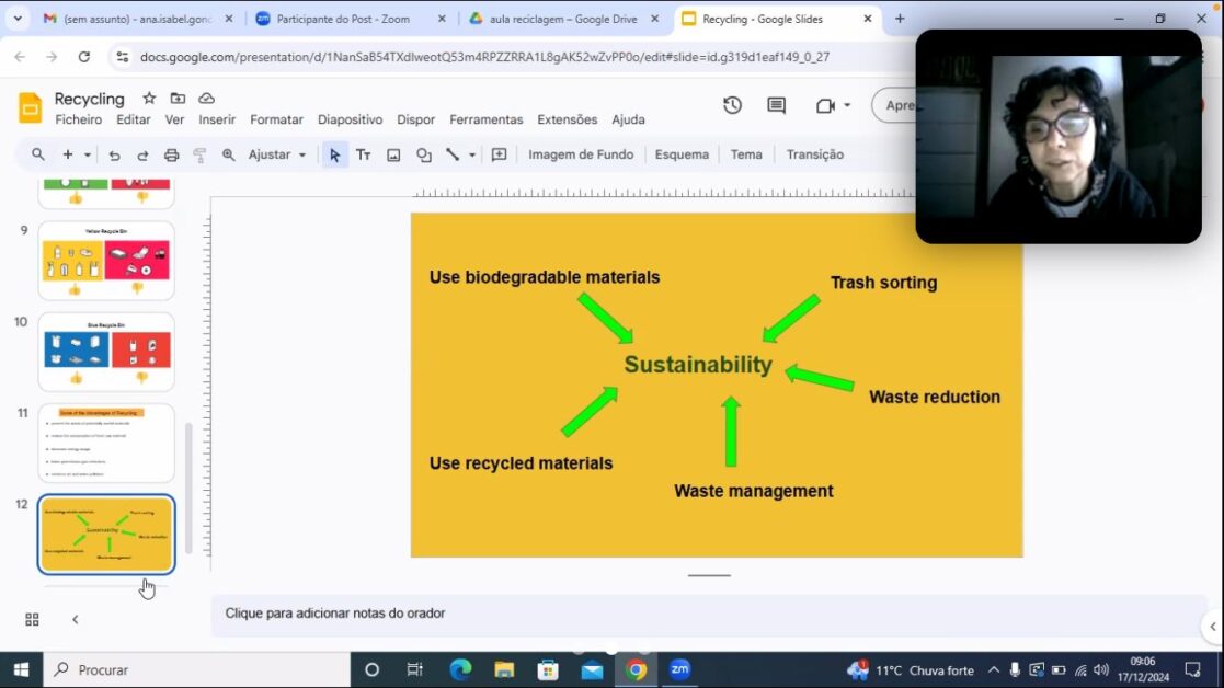 Aula internacional de Ciências Naturais