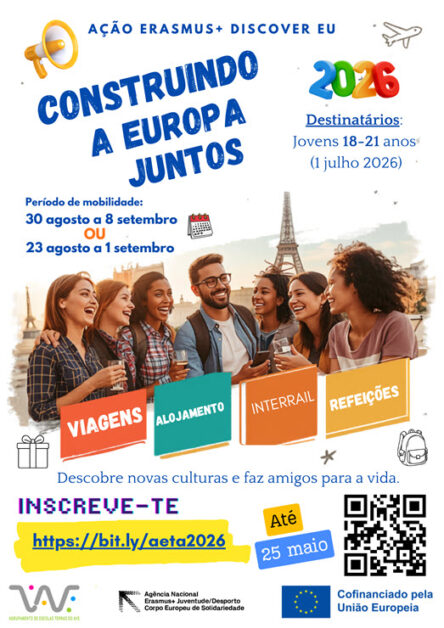 Inscrições abertas para o Novo Projeto Erasmus+ “Construindo a Europa Juntos”