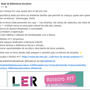 Roteiro 17 | Ler Fora da Escola