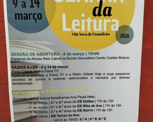 Semana da Leitura – ​9 a 13 de março | Rádio Cidade Hoje e Fama TV