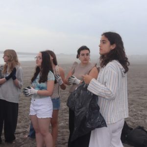 Limpeza de praia, na Praia do Cabedelo, em Viana do Castelo, organizada pelos jovens do projeto Youth Connect for Inclusion