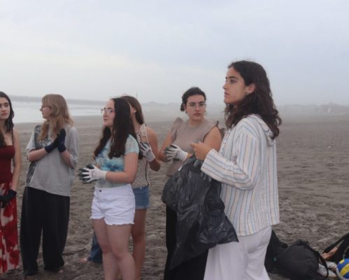 Limpeza de praia, na Praia do Cabedelo, em Viana do Castelo, organizada pelos jovens do projeto Youth Connect for Inclusion