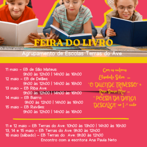 Feira do Livro  no AETA de 11 a 16 de maio