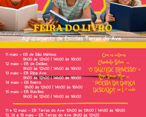 Feira do Livro  no AETA de 11 a 16 de maio